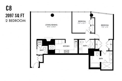 Two Bedroom C8 Apex The One